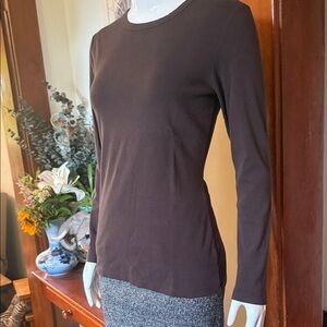 NWT Style&Co size small Elegant Brown Long Sleeve Top